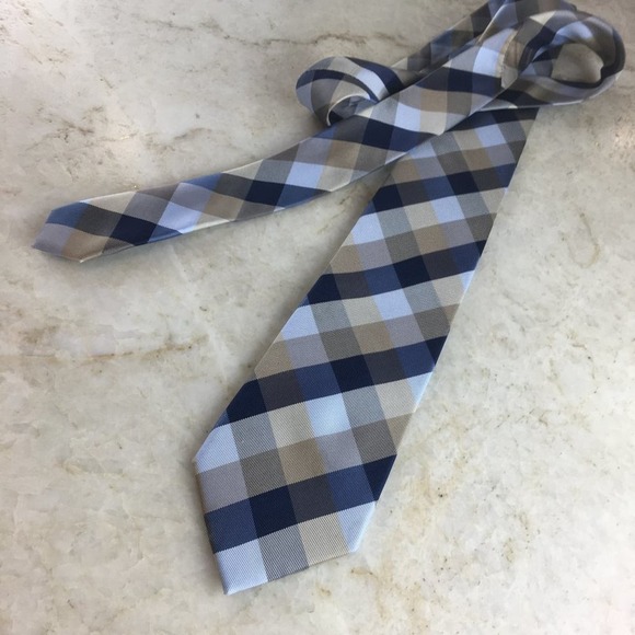 TOMMY HILFIGER SILK PLAID TIE - Picture 1 of 8